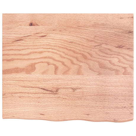 Vidaxl tafelblad 60x50x2 cm behandeld massief eikenhout lichtbruin