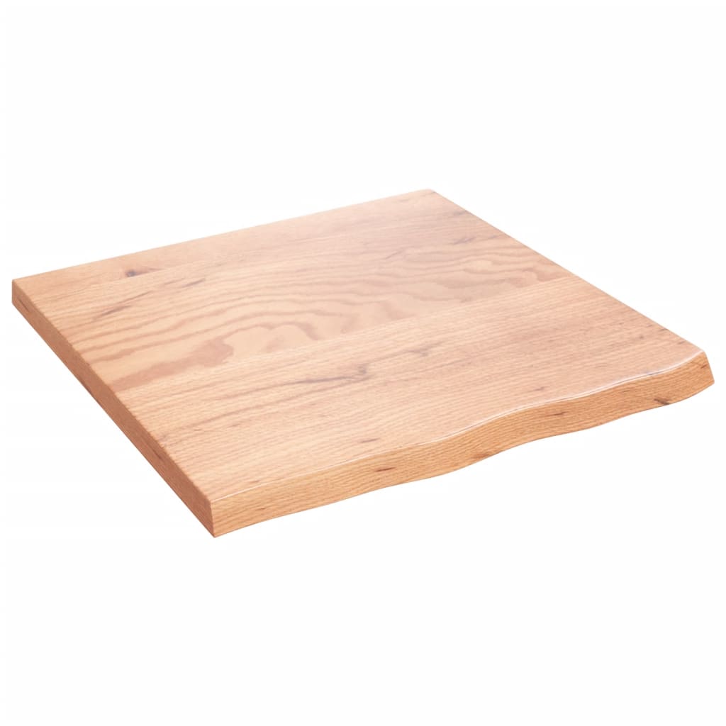 Vidaxl tafelblad 60x60x(2-4) cm behandeld massief eikenhout lichtbruin