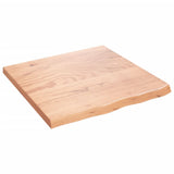 Vidaxl tafelblad 60x60x(2-4) cm behandeld massief eikenhout lichtbruin
