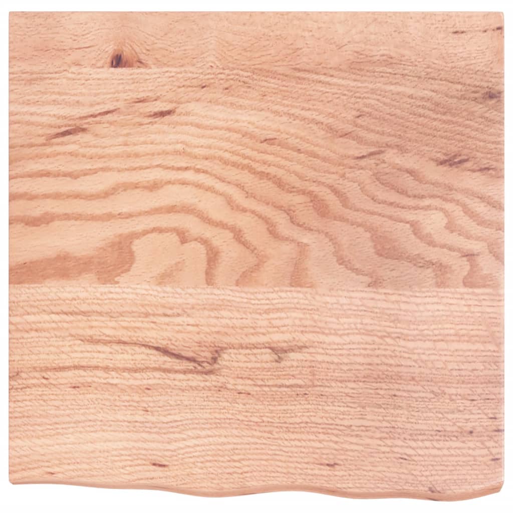 Vidaxl tafelblad 60x60x(2-4) cm behandeld massief eikenhout lichtbruin