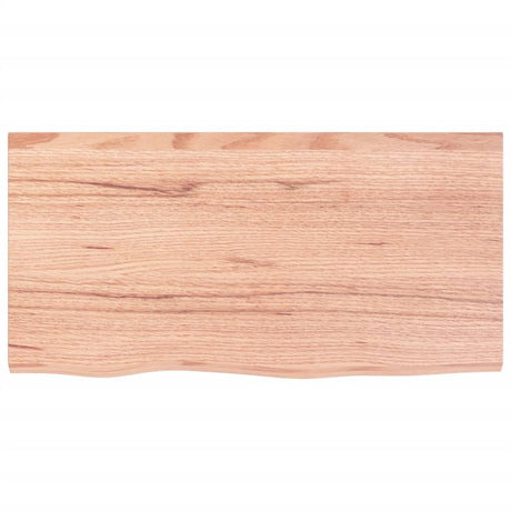 Vidaxl tafelblad 80x40x(2-4) cm behandeld massief eikenhout lichtbruin
