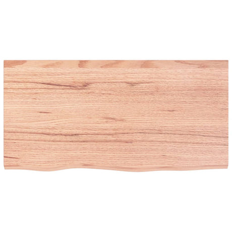 Vidaxl tafelblad 80x40x(2-6) cm behandeld massief eikenhout lichtbruin