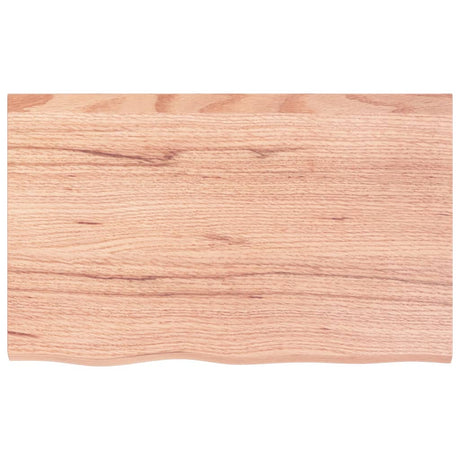 Vidaxl tafelblad 80x50x(2-4) cm behandeld massief eikenhout lichtbruin