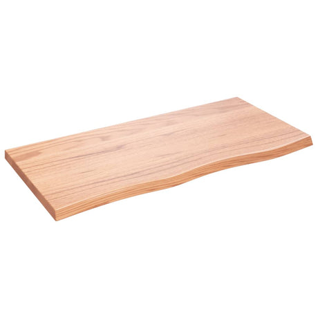 Vidaxl tafelblad 100x50x(2-4)cm behandeld massief eikenhout lichtbruin