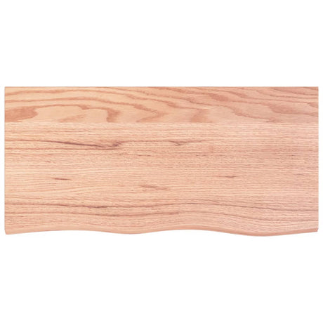 Vidaxl tafelblad 100x50x(2-4)cm behandeld massief eikenhout lichtbruin