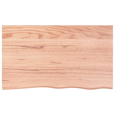 Vidaxl tafelblad 100x60x(2-4)cm behandeld massief eikenhout lichtbruin