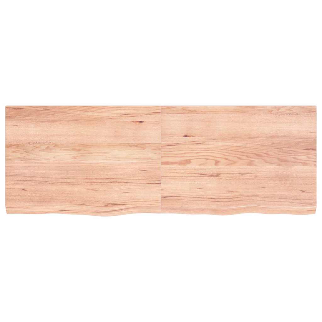 Vidaxl tafelblad 140x50x(2-4)cm behandeld massief eikenhout lichtbruin