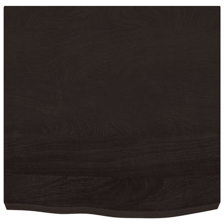Vidaxl tafelblad 60x60x(2-6)cm behandeld massief eikenhout donkerbruin