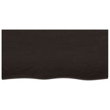 Vidaxl tafelblad 100x50x(2-6)cm behandeld eikenhout donkerbruin