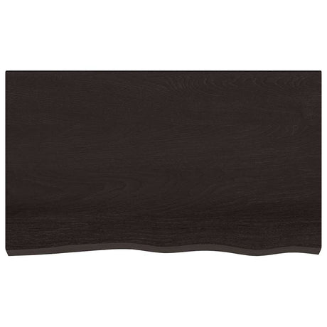 Vidaxl tafelblad 100x60x2 cm behandeld massief eikenhout donkerbruin