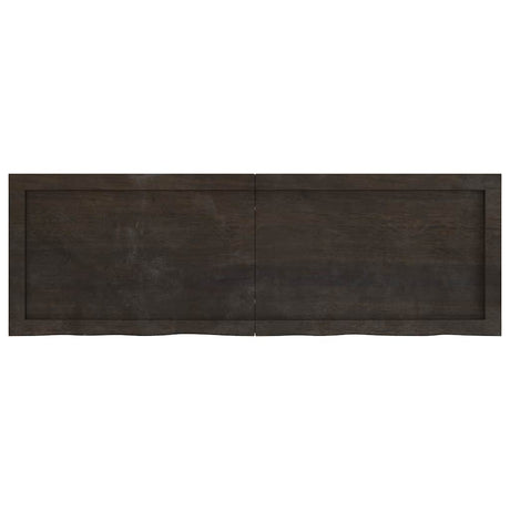 Vidaxl tafelblad 120x40x(2-6)cm behandeld eikenhout donkerbruin