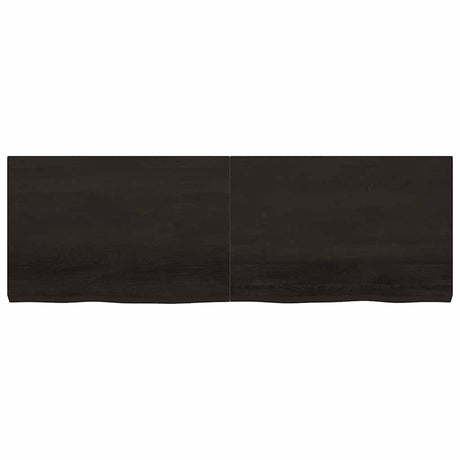 Vidaxl tafelblad 180x60x(2-6)cm behandeld eikenhout donkerbruin