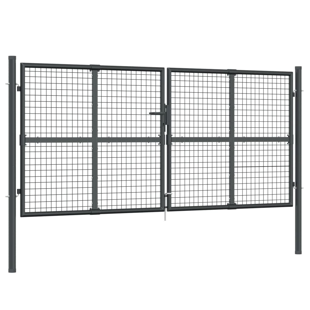 VidaXL Tordrahtgeflecht 300x175 cm Stahl Anthrazit