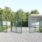 VidaXL Gartentor 400x175 cm Maschenweite und verzinkter Stahl grün