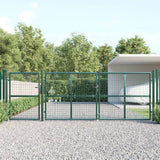 VidaXL Gartentor 400x175 cm Maschenweite und verzinkter Stahl grün