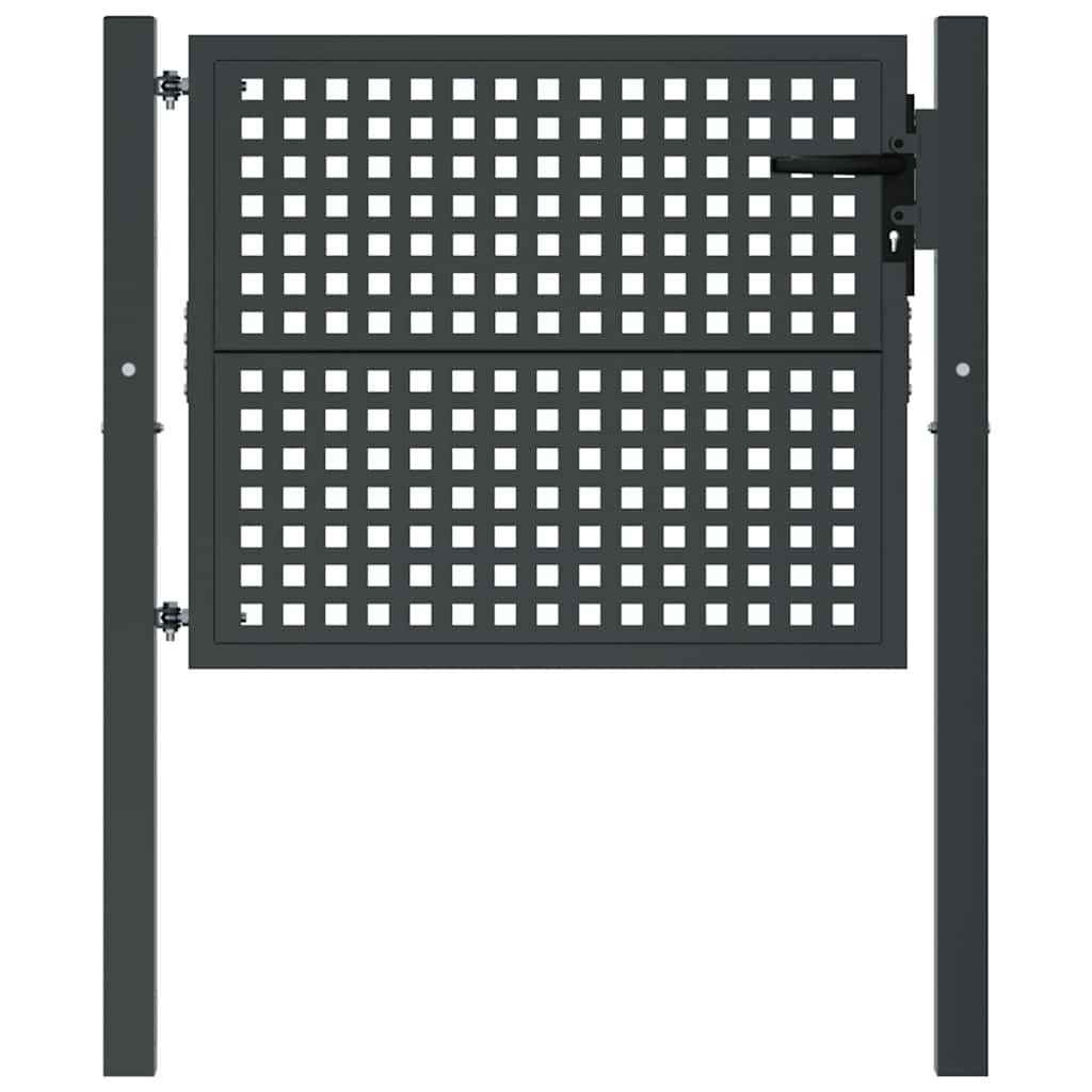 VidaXL Tor 105x125 cm Stahl Anthrazit