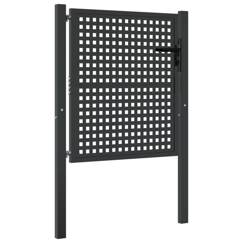 VidaXL Tor 105x150 cm Stahl Anthrazit