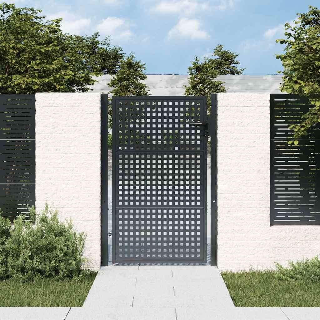 VidaXL Tor 105x200 cm Stahl Anthrazit