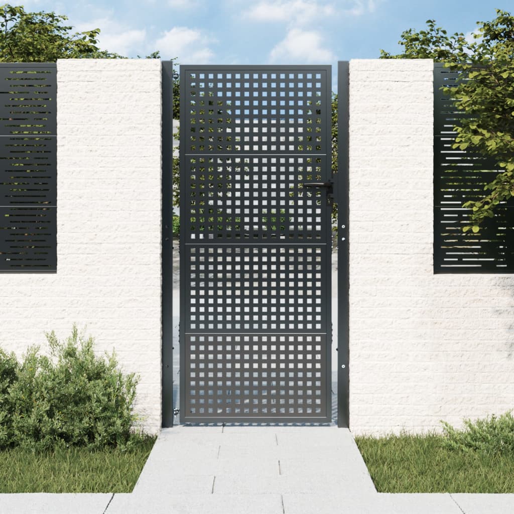 VidaXL Tor 105x250 cm Stahl Anthrazit