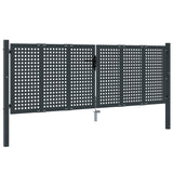 VidaXL Tor 300x125 cm Stahl Anthrazit