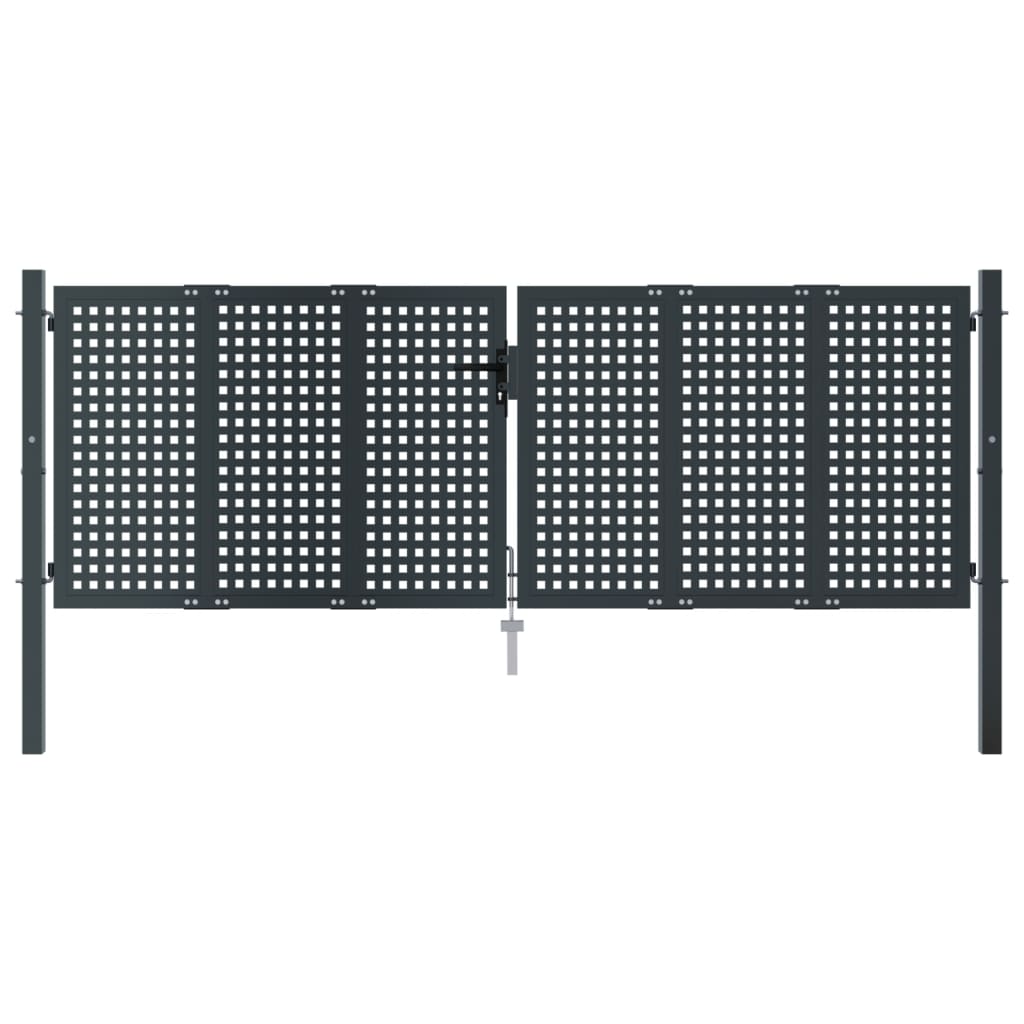 VidaXL Tor 300x150 cm Stahl Anthrazit