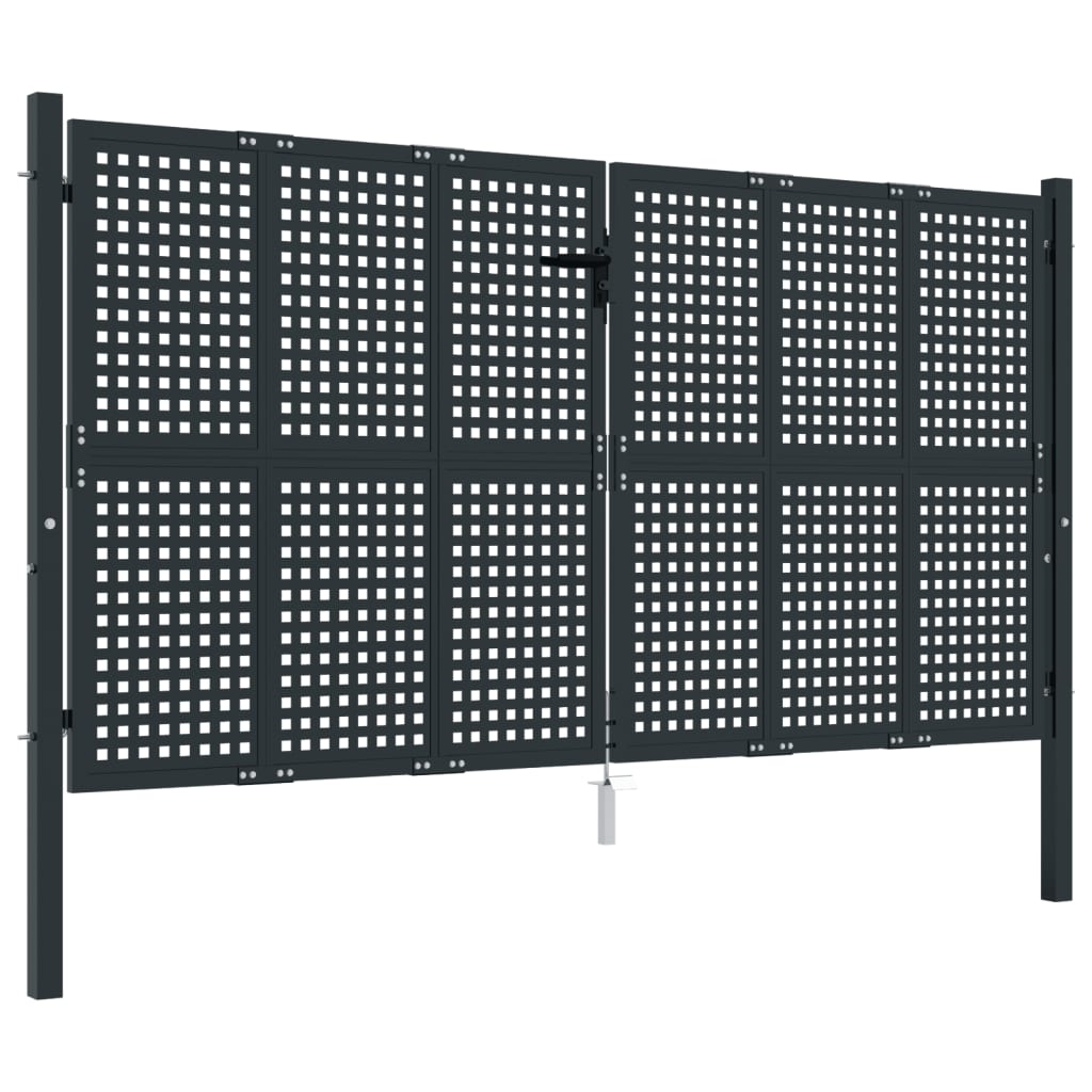VidaXL Tor 300x150 cm Stahl Anthrazit