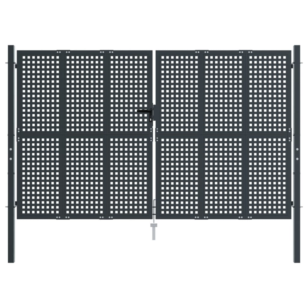 VidaXL Tor 300x175 cm Stahl Anthrazit