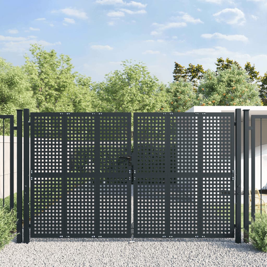 VidaXL Tor 300x200 cm Stahl Anthrazit