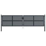 VidaXL Tor 400x125 cm Stahl Anthrazit