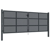 VidaXL Tor 400x175 cm Stahl Anthrazit