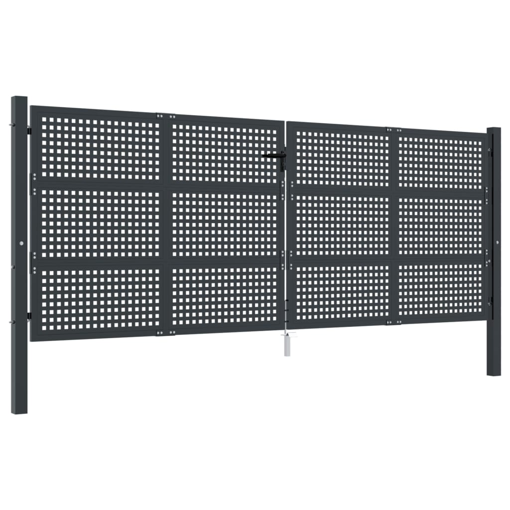VidaXL Tor 400x200 cm Stahl Anthrazit