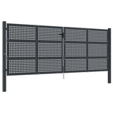 VidaXL Tor 400x200 cm Stahl Anthrazit