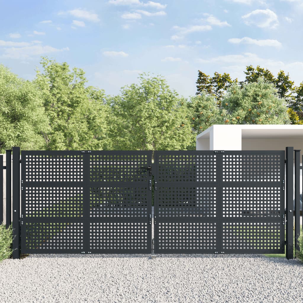 VidaXL Tor 400x200 cm Stahl Anthrazit