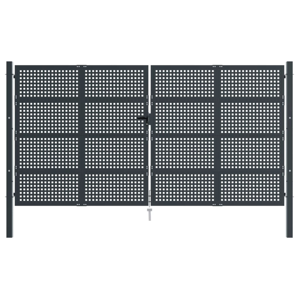 VidaXL Tor 400x225 cm Stahl Anthrazit