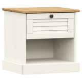 Vidaxl nachtkastje vigo 42x35x42 cm massief grenenhout wit