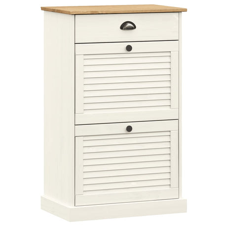 Vidaxx Schuhschrank Vigo 60x35x96 cm Kiefer massiv weiß