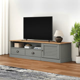 Vidaxl tv-meubel vigo 156x40x40 cm massief grenenhout grijs