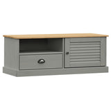 Vidaxl tv-meubel vigo 106x40x40 cm massief grenenhout grijs