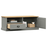 Vidaxl tv-meubel vigo 106x40x40 cm massief grenenhout grijs