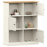 Vidaxl boekenkast vigo 90x35x114,5 cm massief grenenhout wit