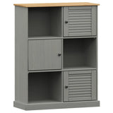 Vidaxl boekenkast vigo 90x35x114,5 cm massief grenenhout grijs