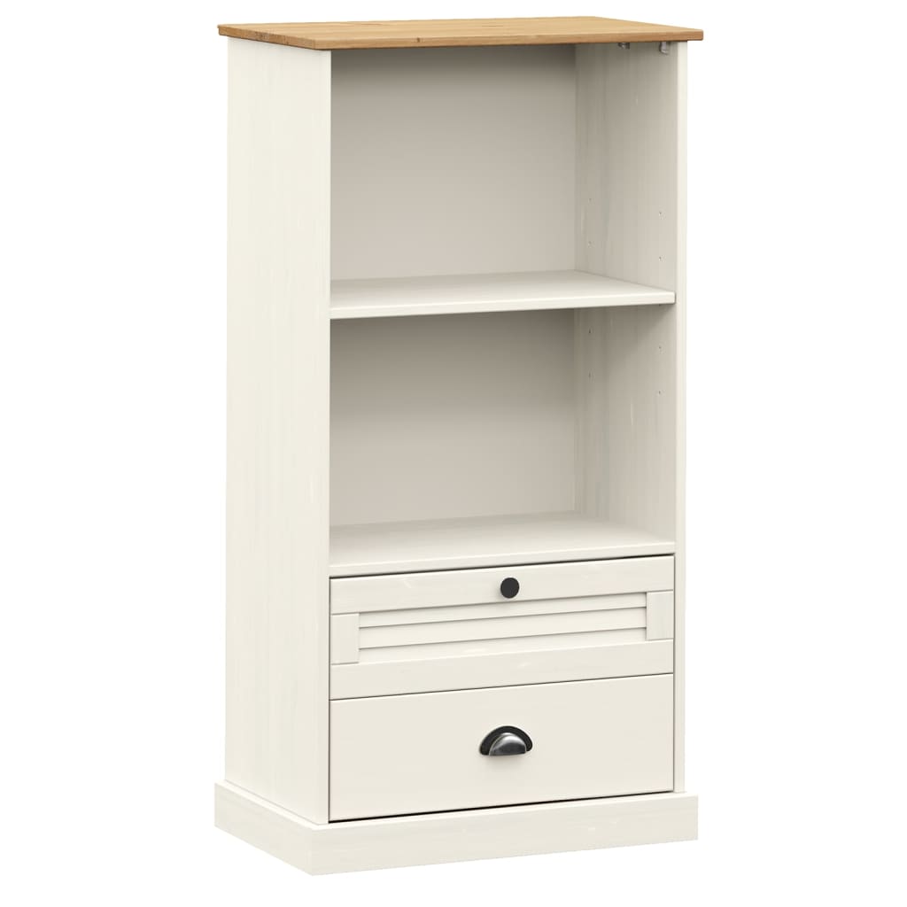 Vidaxl boekenkast vigo 60x35x114,5 cm massief grenenhout wit