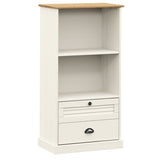 Vidaxl boekenkast vigo 60x35x114,5 cm massief grenenhout wit