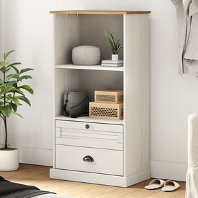 Vidaxl boekenkast vigo 60x35x114,5 cm massief grenenhout wit