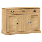 Vidaxl dressoir met lades vigo 113x40x75 cm massief grenenhout