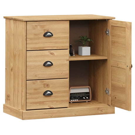 Vidaxl dressoir met lades vigo 78x40x75 cm massief grenenhout