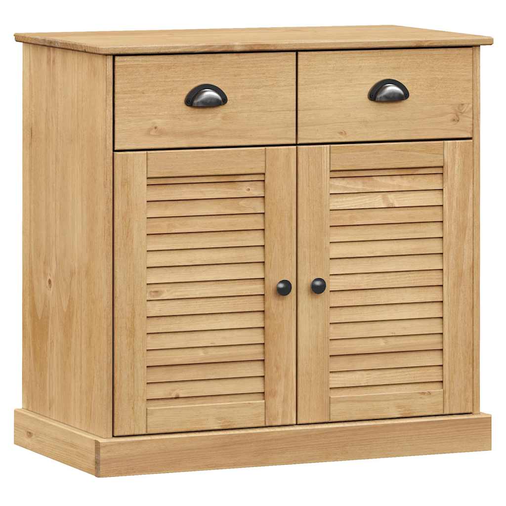 Vidaxl dressoir met lades vigo 78x40x75 cm massief grenenhout