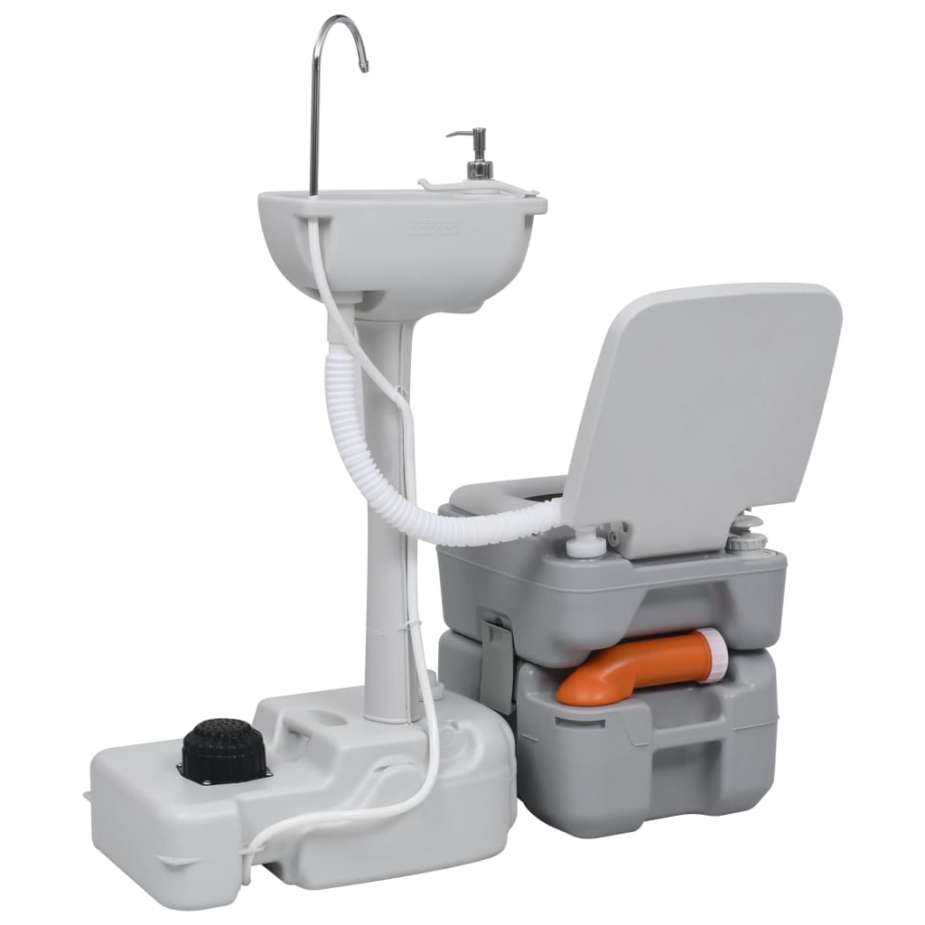 VidaXL Campingtoilette und Waschbecken mit Wassertank