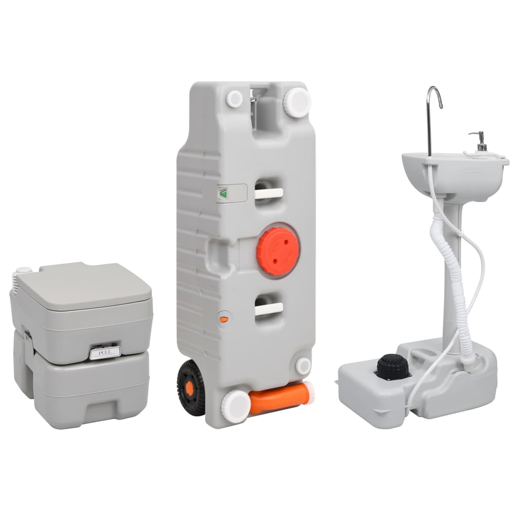 VidaXL Campingtoilette und Waschbecken mit Wassertank