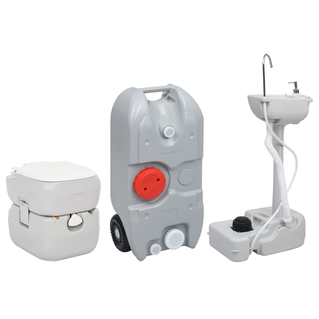 VidaXL Campingtoilette und Waschbecken mit Wassertank